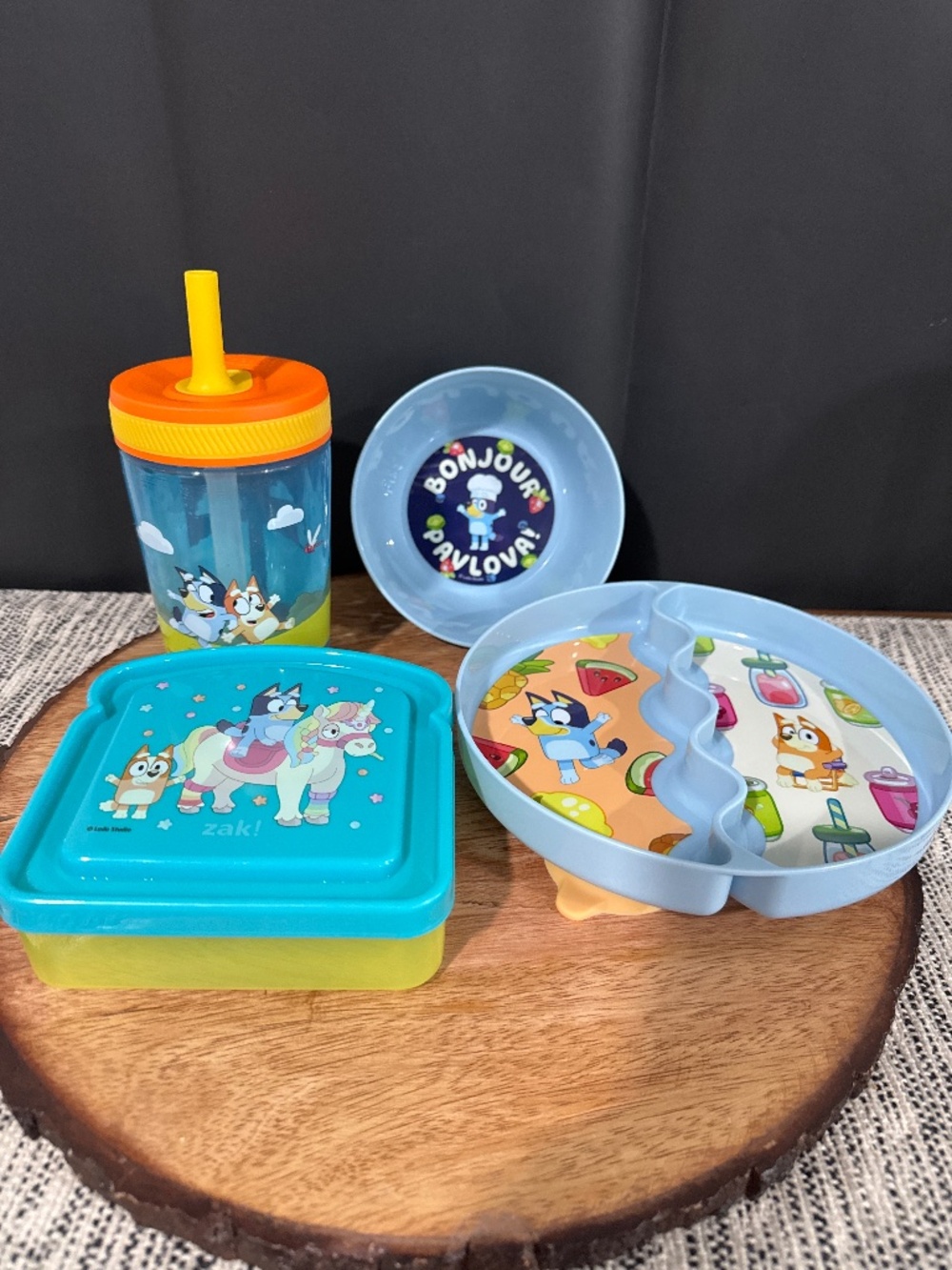 Bluey themed kids mealtime and lunch set